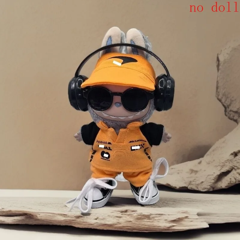 

Only Clothes for Labubu Doll McLaren Mercedes F1 racing suit Doll Outfit Handmade Fashion Doll Clothes