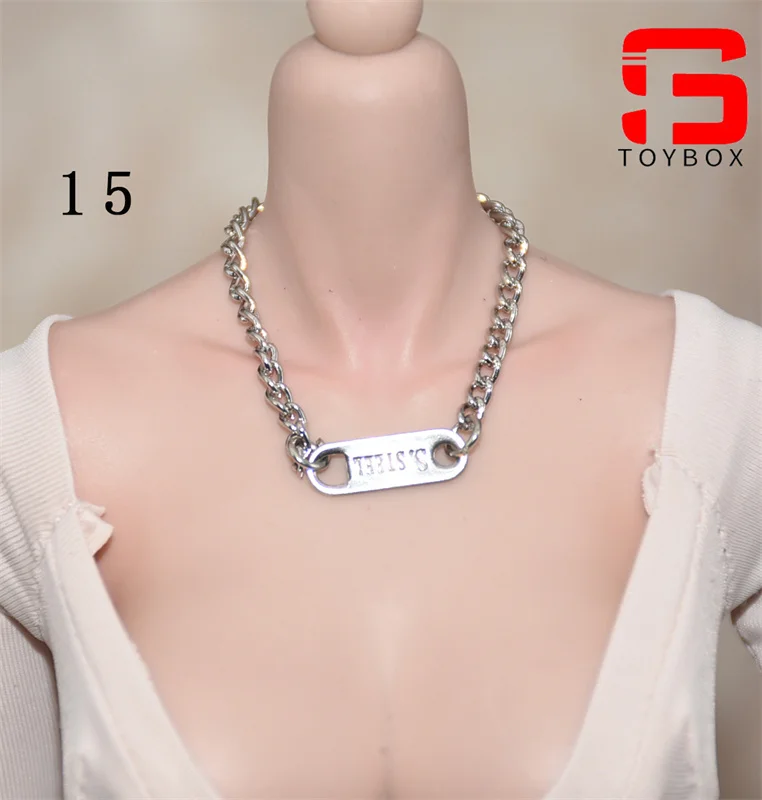 Collar personalizado a escala 1/6 para mujer, colgante, modelo de joyería, accesorios de ropa, se adapta al cuerpo de figura de acción de soldado femenino, 12"