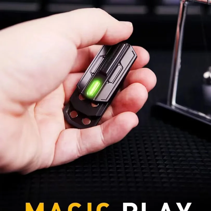 Luminoso Fidget Slider magnetico Haptic Slider EDC Fidget Clicker Adult Fidget Toys ADHD Tool ansia giocattoli antistress