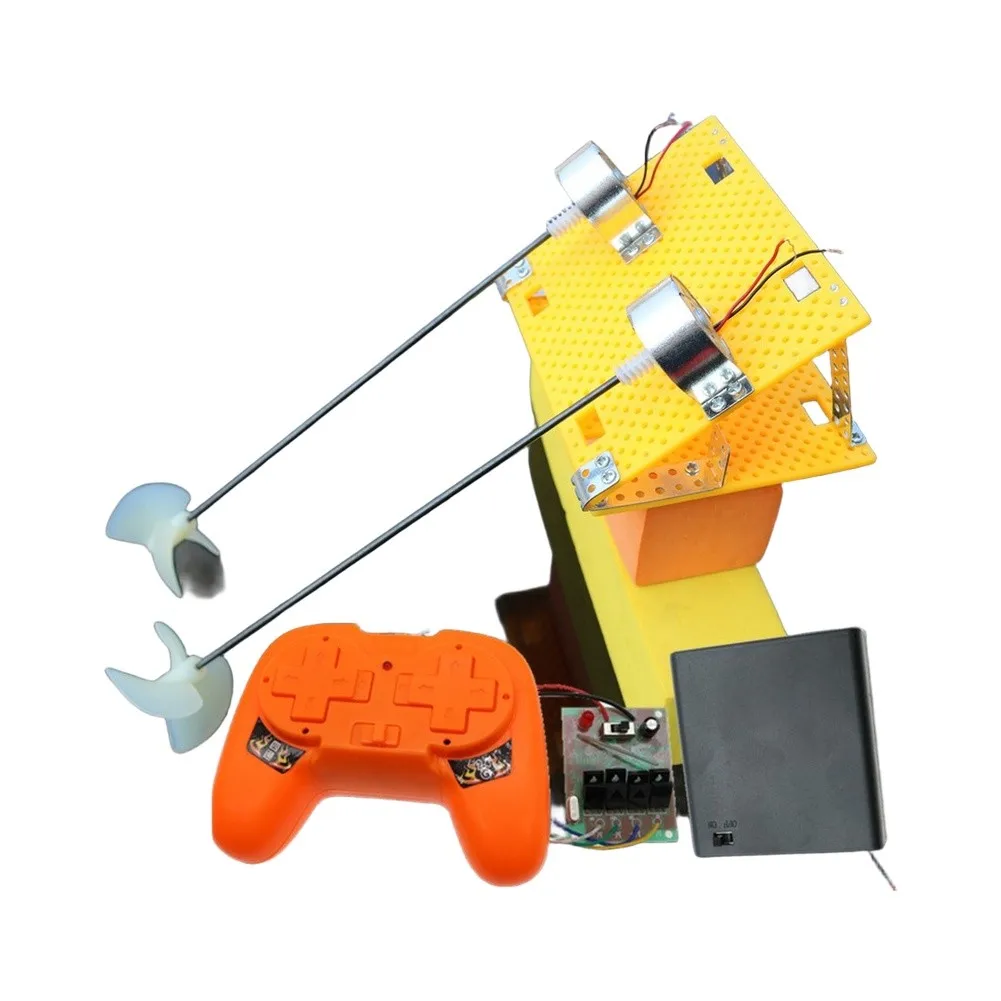 Remote Control Boat Building Kit 2.4G With Dual 300 Motors, DIY Hobby Model Ship Parts For RC Enthusiasts