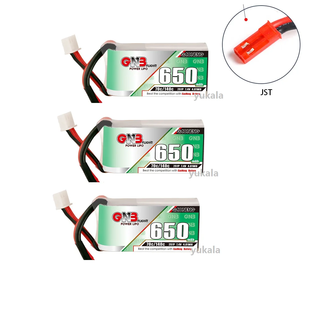 GAONENG GNB 650mAh 2S 7.4V 70C/140C Lipo battery JST/XT30 Plug/USB  for Micro aircraft Quadcopter R/C Racing Drone 7.4V 550 mAh