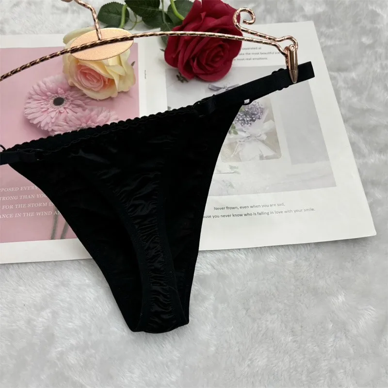 Man low-rise sexy jockstrap men Black leopard print pure cotton crotch crotch thong T-pants gay sissy lingerie view 5
