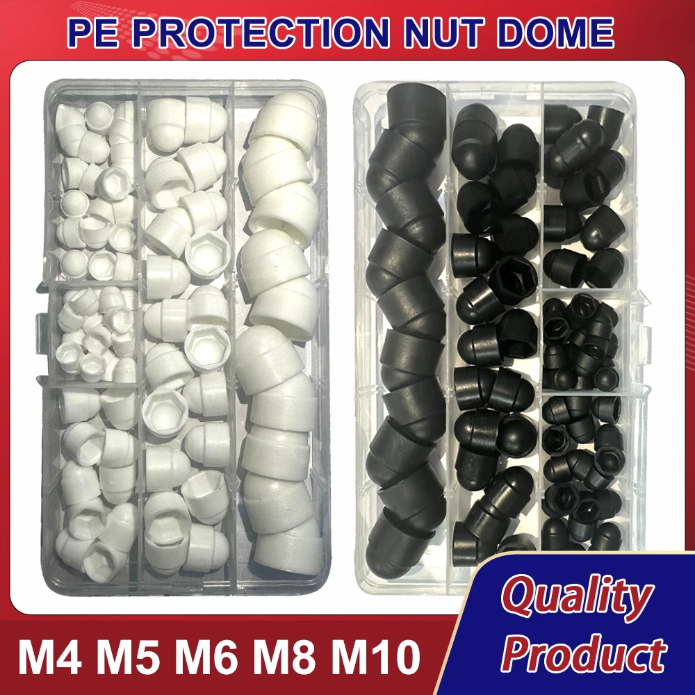 Tuerca de protección PE, tapas hexagonales, cubierta de plástico, tornillos hexagonales, Bellota, Protector, pernos M4, M6, M8, M10, M12