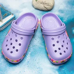 Sandali piatti da spiaggia pantofole sandali per bambini pantofola antiscivolo calzature con foro estivo Zapatillas scarpe da giardino con dinosauro unicorno per bambini