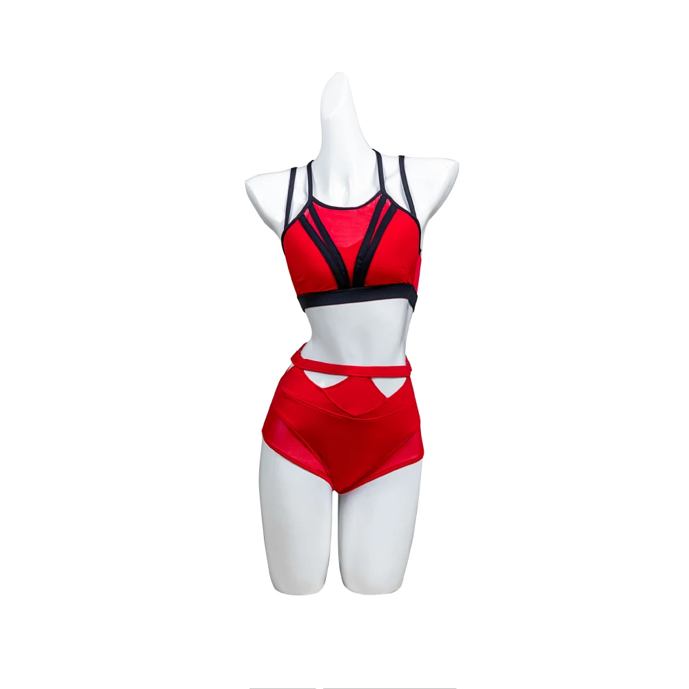 Hope & win mais recente coleção feminino pole wear kabuki conjunto de cintura alta curto pólo roupas de dança sexy festa clubwear vermelho