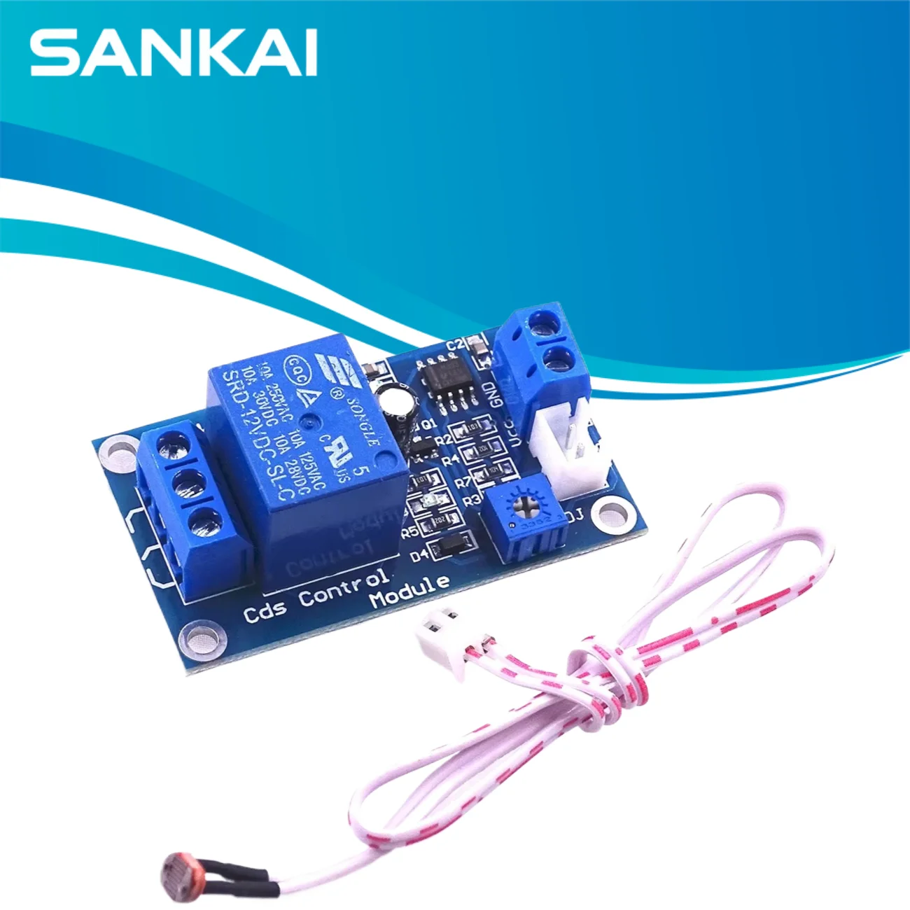 10Pcs XH-M131 Photoresistor Light Sensor Relay Module, 5V/12V/24V Automatic Switch