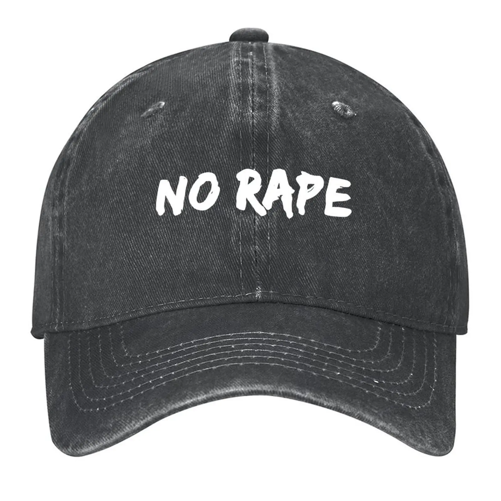 

No R*pe Design Baseball Cap Streetwear Winter hat Military Cap Man Luxury Brand Caps For Men Women's