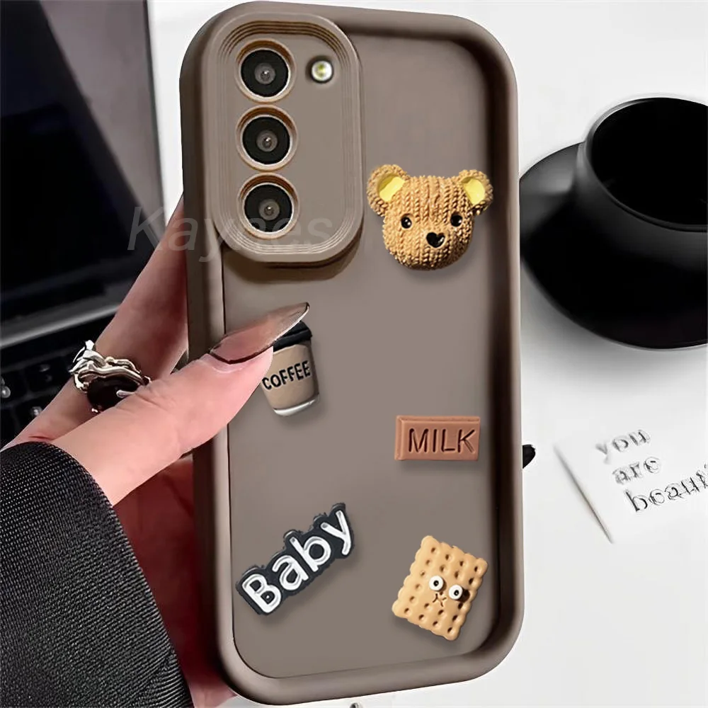 3D Cute Bear Case For OPPO A74 A58 A60 A55 A54 A17 A18 A79 A78 A95 A96 A94 A93 A57 A57S A77 A76 A53 A53S A16 A16S A15 Case Cover