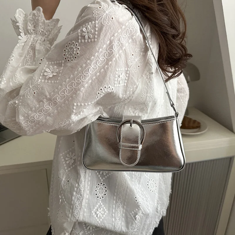 Luxury Handbags Designer Women\'s Shoulder Bag For Gifts, Solid Color Fashion Versatile Crossbody Underarm Bags