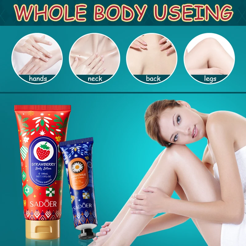 تريو للعناية بالبشرة لعطلة عيد الميلاد: كريم مرطب لليدين + لوشن للجسم + مجموعة بلسم الشفاه | عطر احتفالي، مهدئ للبشرة الجافة #3