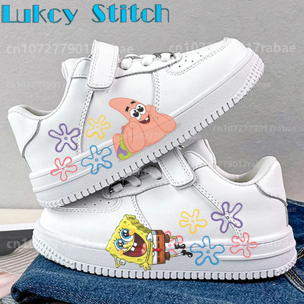 SpongeBob Shoes sneakers for children Student Casual basketball shoes Kid Sneakers girls boys Running Fashion Sports Shoes Gift