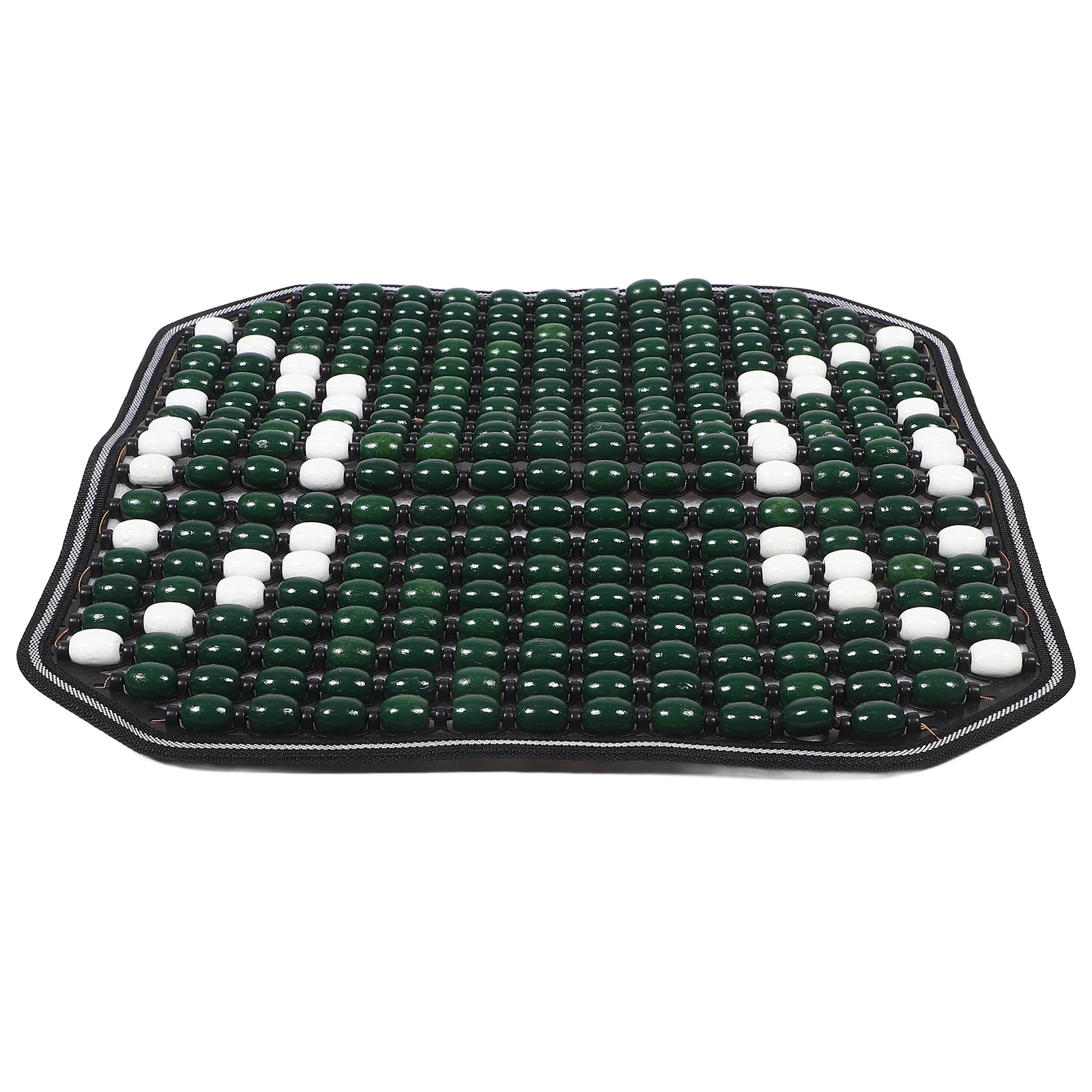 

Wooden Bead Cushion Green Car Seat Pad Ventilated Cooling Beaded Cover Automotive Seats For Office Chair Massage Effect Car