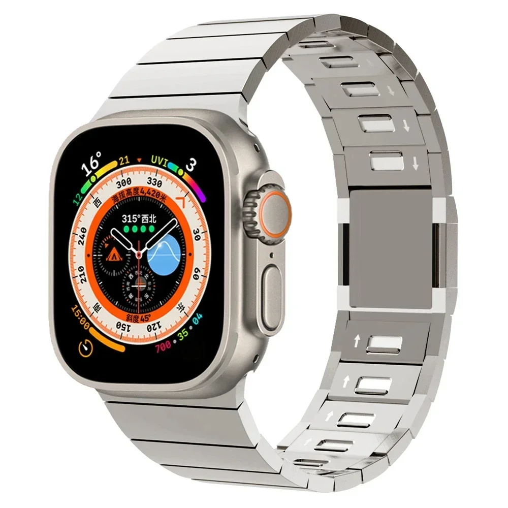 وصلة إبزيم مغناطيسية للساعة ، سوار قابل للتعديل ، حزام من الفولاذ المقاوم للصدأ ، الترا 2 ، 49 أبل ، الفرقة 9 ، 8 ، 7 ، 45 ، 44 ، 42 ، ترقية جديدة