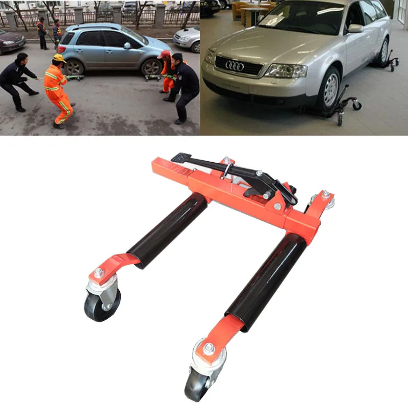 12 Inch 4T Car Moving Device Manual Trailer Universal Wheel Simple Motorcycle Car Moving Tool Road Vehicle Obstacle Removal