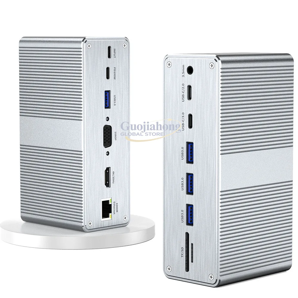 

Cross-border notebook type-c docking station Gigabit 4k vertical desktop expander hub 13-in-1 docking station