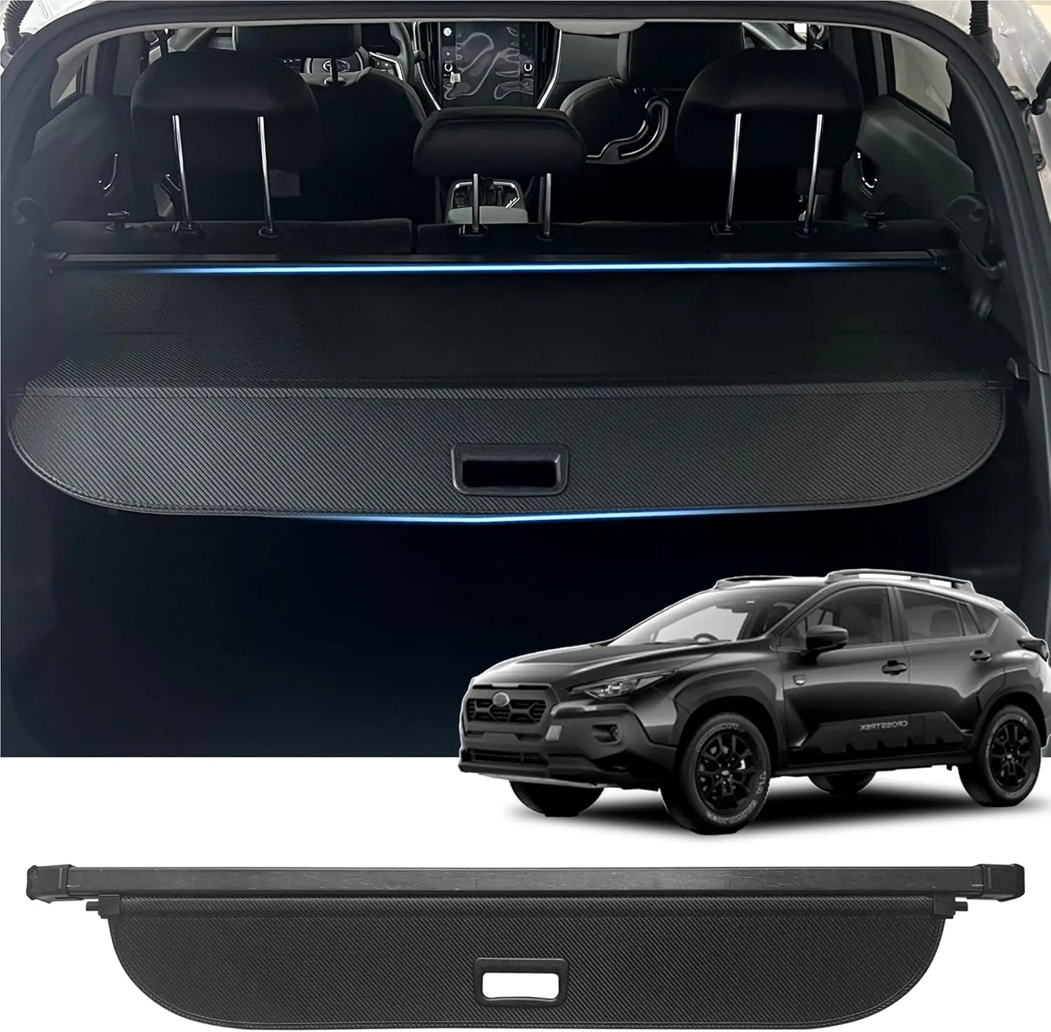 

Задний багажник для Subaru Crosstrek, карбон, черный, без зазоров, защитная накладка для моделей 2024-2026 годов