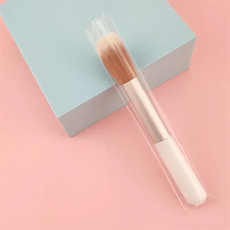 White Powder Blusher Makeup Brushes Women Makeup Cosmetic Tool Portable Soft Fiber Hair Foundation Contour Powder Brush