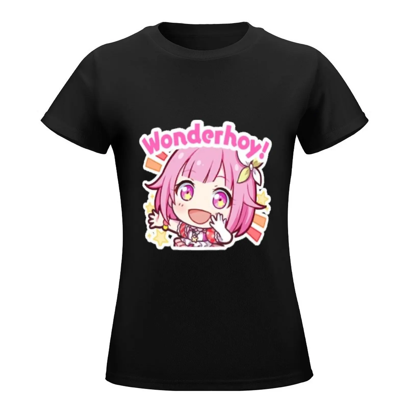 wonderhoy Emu Otori wonderhoy stamp Sticker T-Shirt funny plain korean fashion kawaii clothes tops for Women