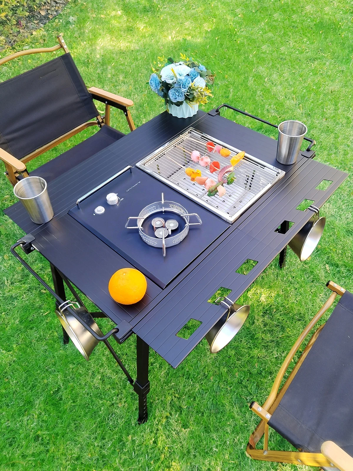 Lohascamping pieghevole IGT table zaino leggero roll table multifunzionale gamba regolabile scrivania Desktop burner bbq table