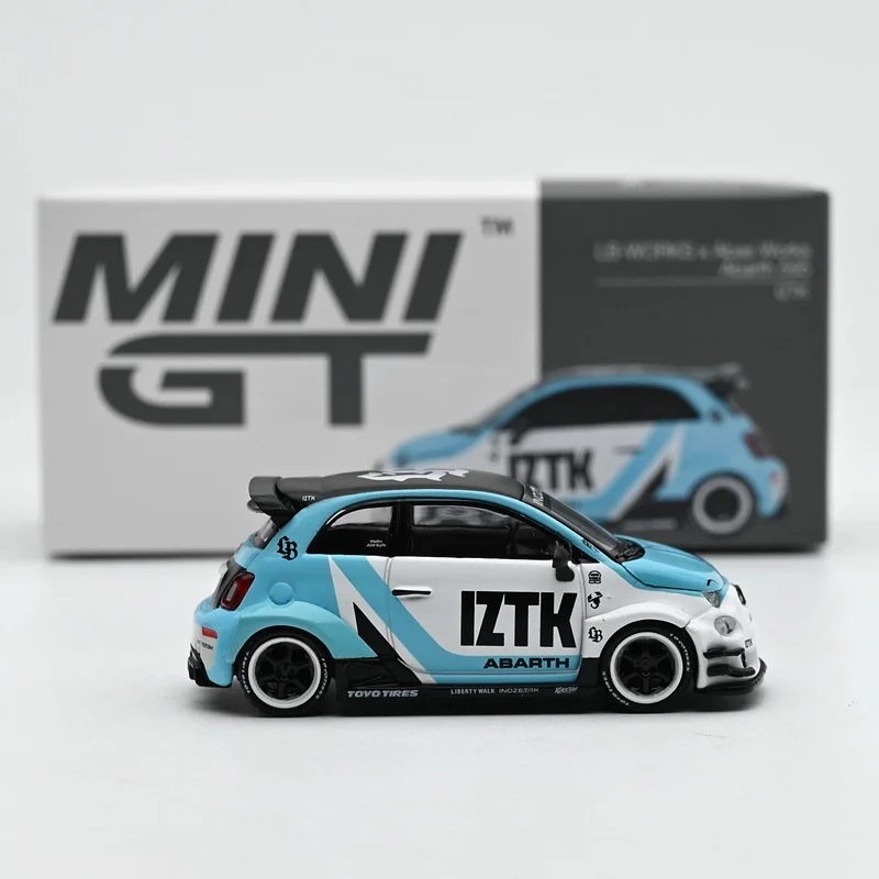 

MINIGT 1:64 Abarth 595 LB Abas IZTK ширококузовная модель автомобиля из сплава