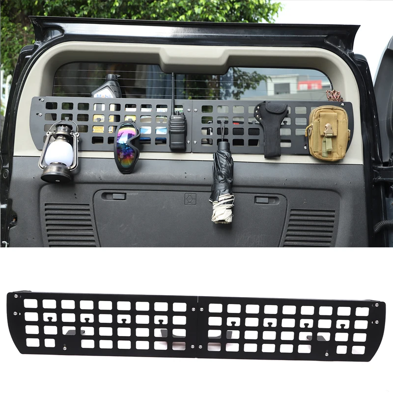 

1Pcs aluminum alloy black For Hummer H3 2005-2009 car tailgate enclosure storage board car interior modification accessories