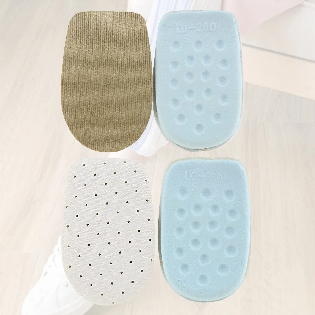 

2Pairs Latex Inner Heightening Insoles Breathable Non-Slip Height Increase Shoe Pads for Sneakers Boots Khaki White