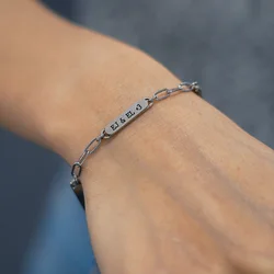 Temperament stainless steel splicing cubes customized simple bracelet for women, charming friendship jewelry gift.