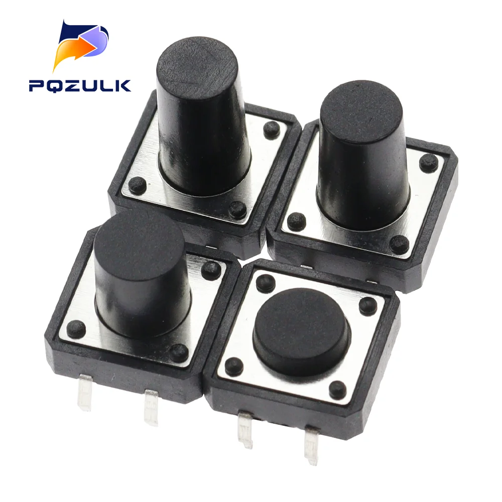 10PCS Tactile Tact Mini Push Button Switch Micro switch 12x12 12*12*4.3mm 5mm 6 7 8 9 10 11 12 mm 4Pinc tact switch