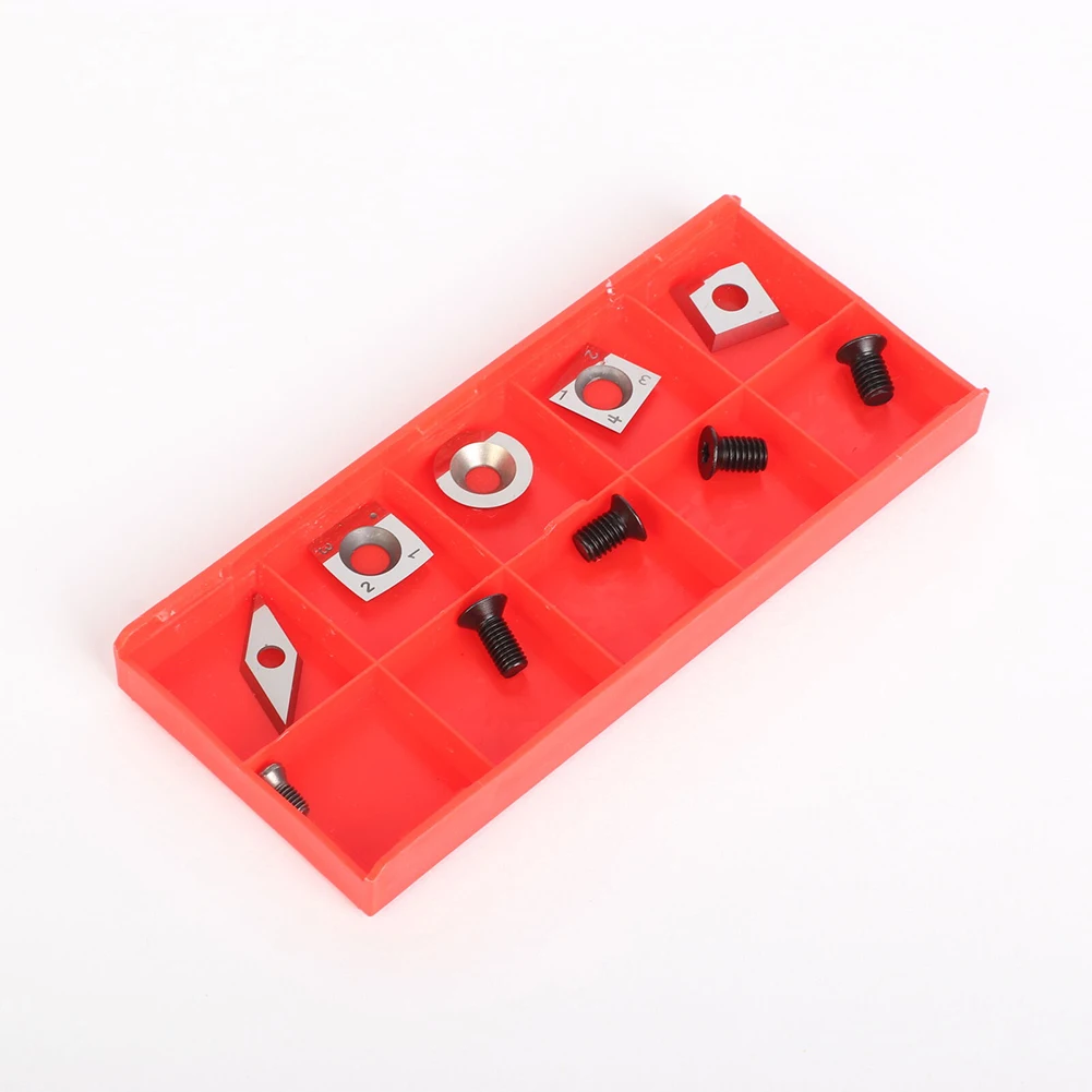 10x Carbide Tips Inserts Blades For Chisel Cutter Wood Turning Lathe Holder-Tool Carbide Tips Inserts Blade Cutter Lathe Turning