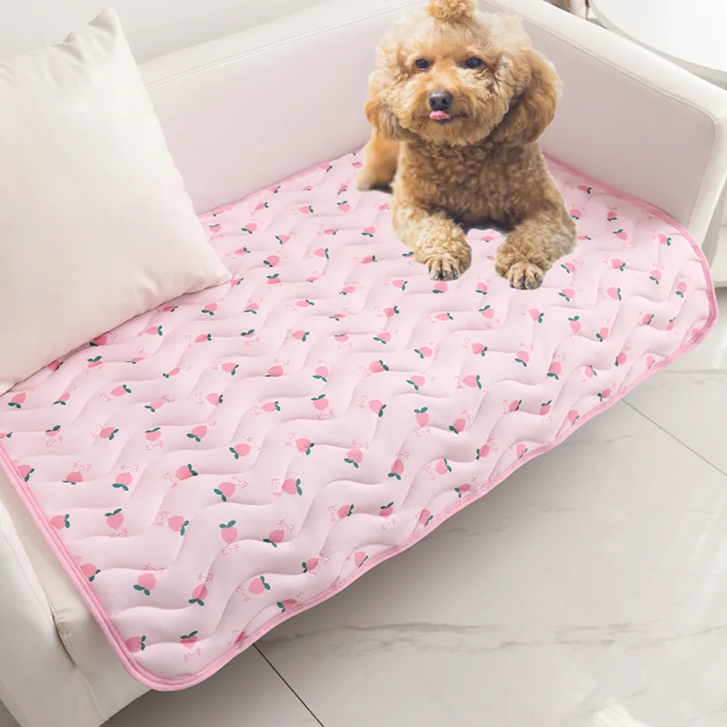 

Pet Ice Silk Pad Dog Cat Pad Cool Pad Cooling Supplies Large and Small Pet Pad Summer Solid Color Non-slip Breathable Ice Pad