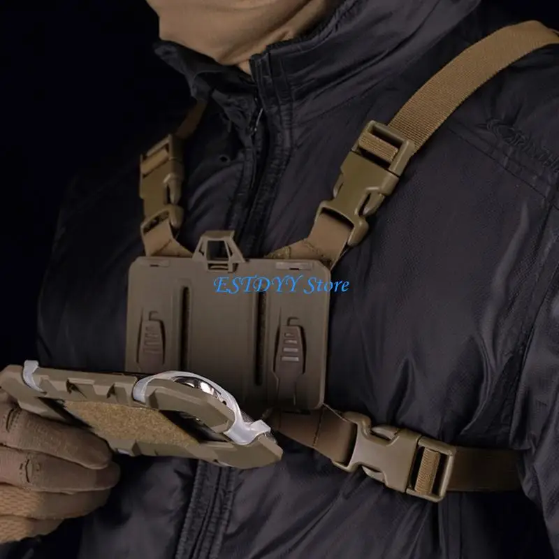 

G6DE Tacticals Chest Phone Mount Strap Molles Vest Phone Holder for Hunting