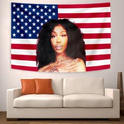 90x150cm Szas Pink American Flag, Large Sza Tapestry Pink Flag, Sza Fan Funny Gift