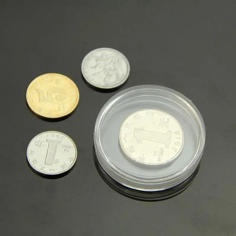77JB مربع تخزين COIN Round COIN مجموعة من 10 حاوية قابلة للتحصيل الثمينة لـ CAS