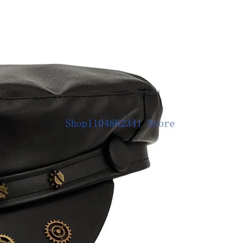 5ASDスチームパンク男性のためのスタイリッシュなキャブハット女性帽子ダークビンテージキャブキャップ