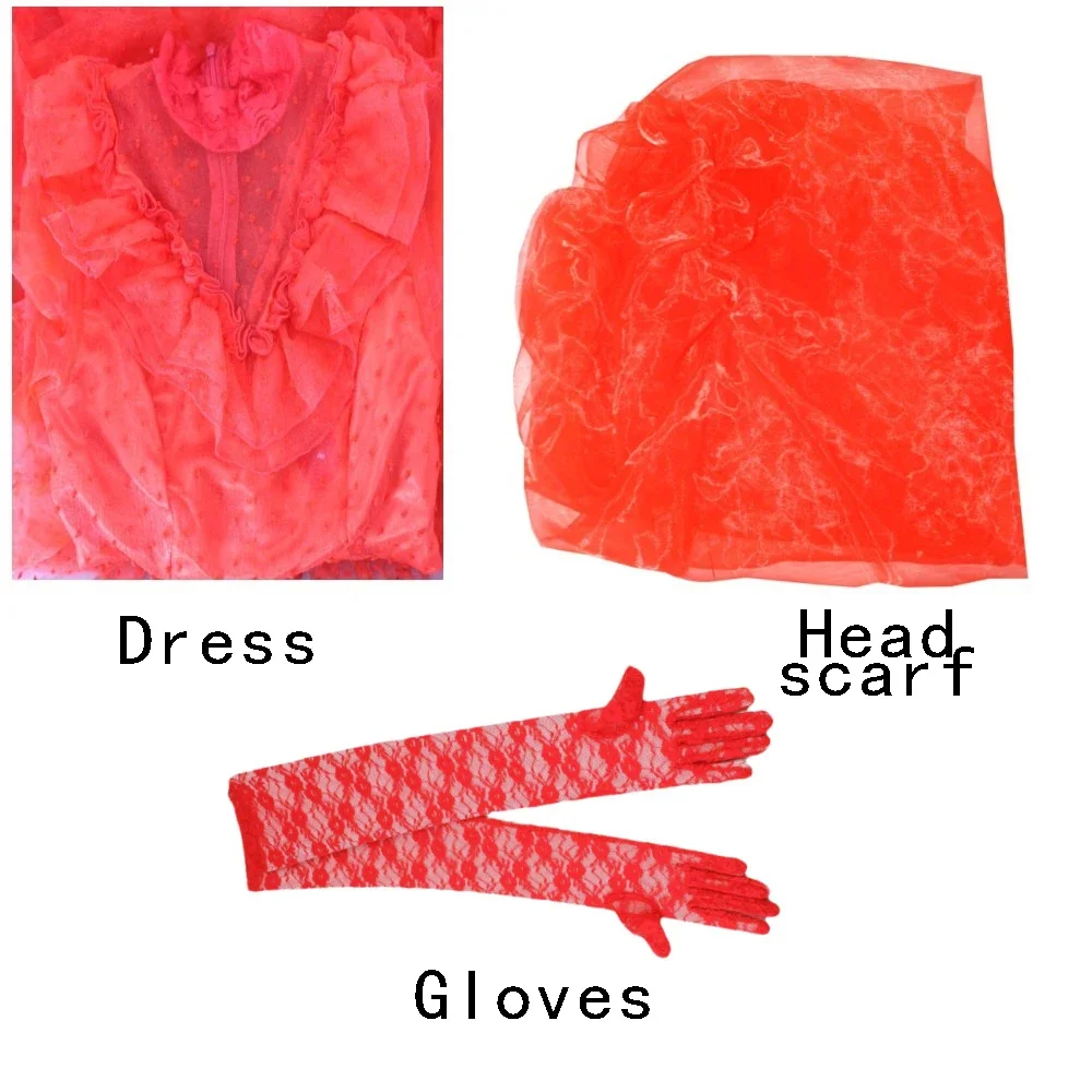 Film Lydia Deetz Costume Cosplay Beetle Sposa Donne adulte Abito lungo rosso Abito Halloween Outfit Party Uniform