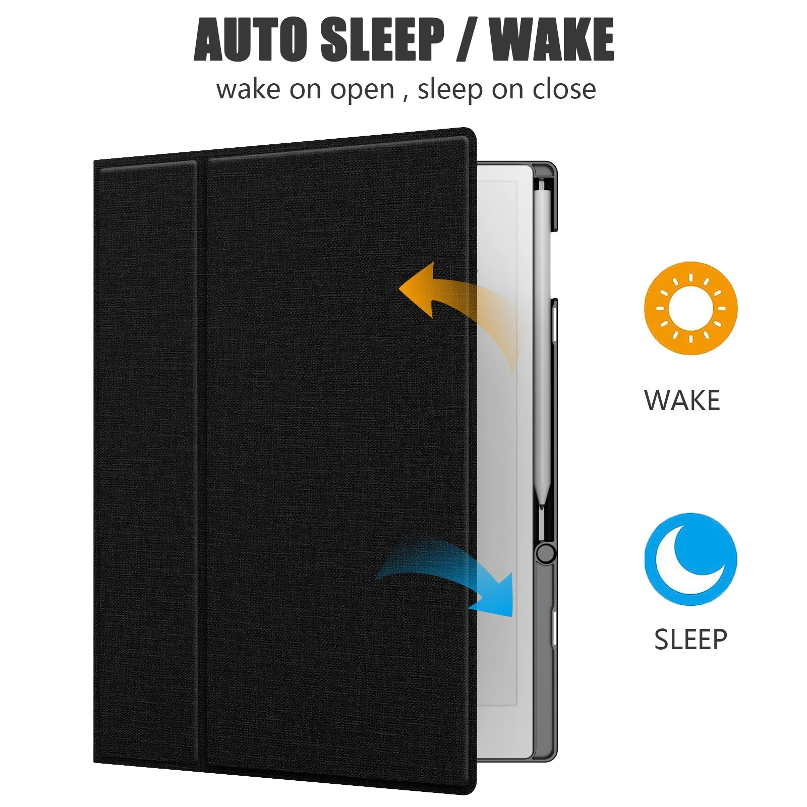 11.8'' PC Leather Case For reMarkable Paper Pro 2024 11.8 inch eBook Rotatable Dormant Protective Cover with Holder