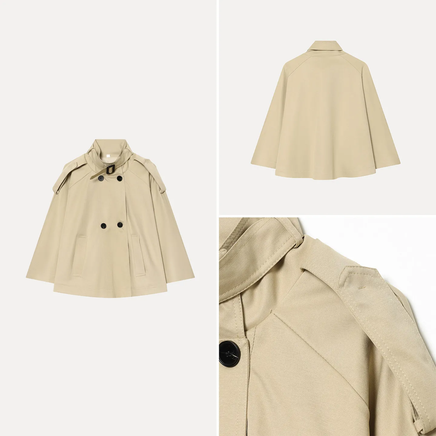 

Women's Fashionable Stand Collar Button up Windbreaker Style Coat Spring Summer Slimming Casual Wear Elegant Atmosphere