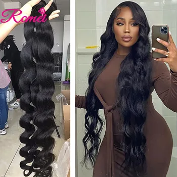 30 40นิ้ว Body Wave เส้นผมมนุษย์รวมกลุ่ม10A บราซิล Remy เส้นผมมนุษย์รวมกลุ่มสีธรรมชาติดิบที่ยืดผมสำหรับผู้หญิง