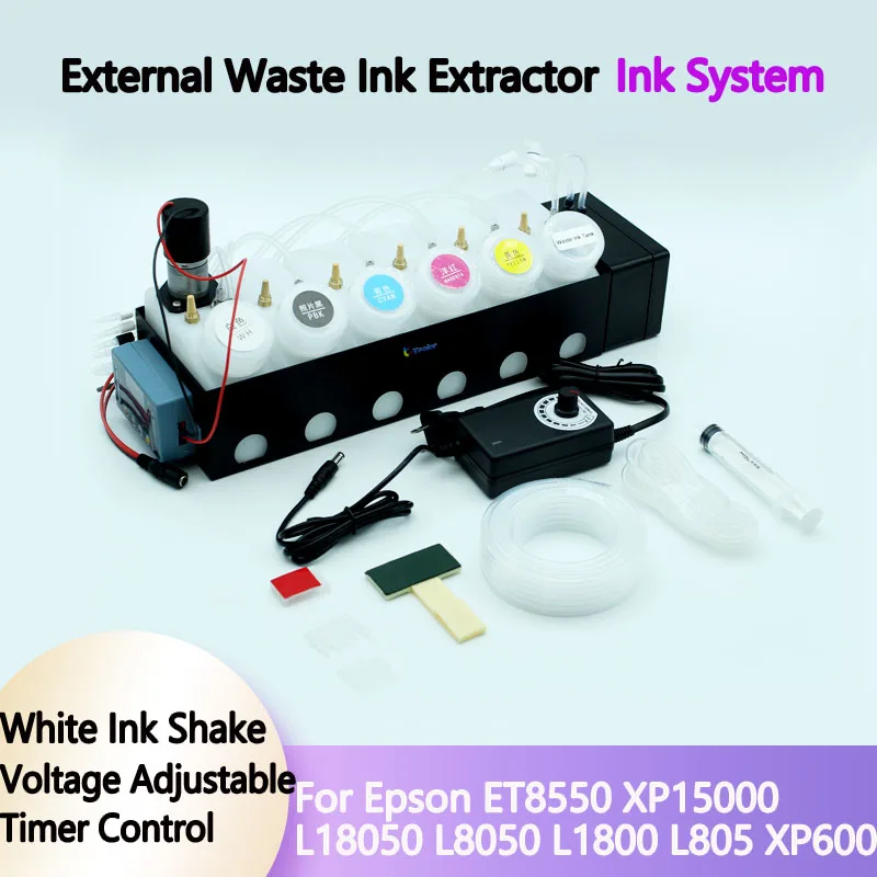 

DTF CISS Ink System External Waste Ink Extractor For Epson Convert Kit DTF Printer XP600 L18050 L8050 ET8550 XP15000 L1800 L805