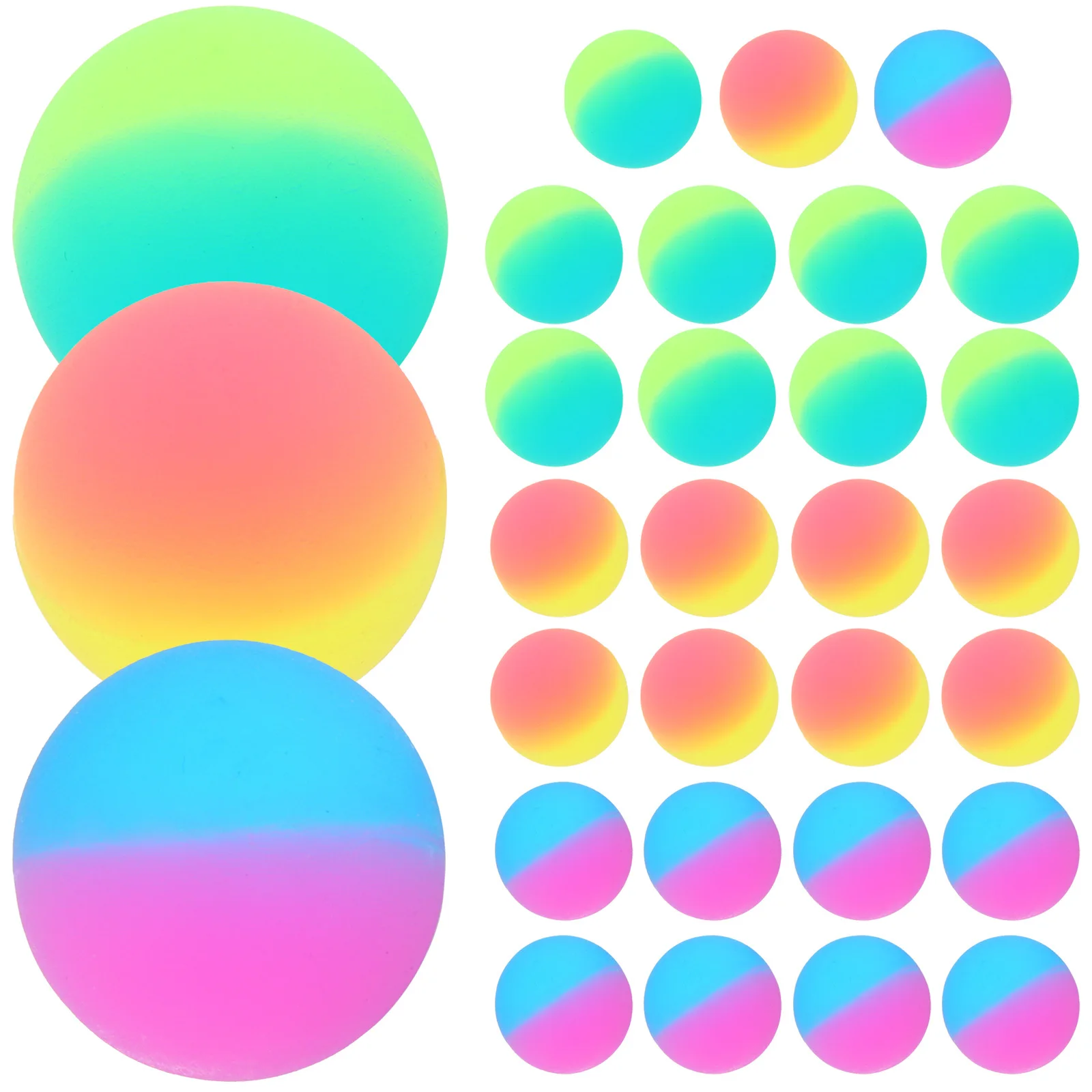 30 قطعة كرات نطاطة ملونة الإبداعية دائم البلاستيك ترتد كرات للأطفال حفلة لصالح الإغاثة الإجهاد اللعب مكافحة الإجهاد اللعب