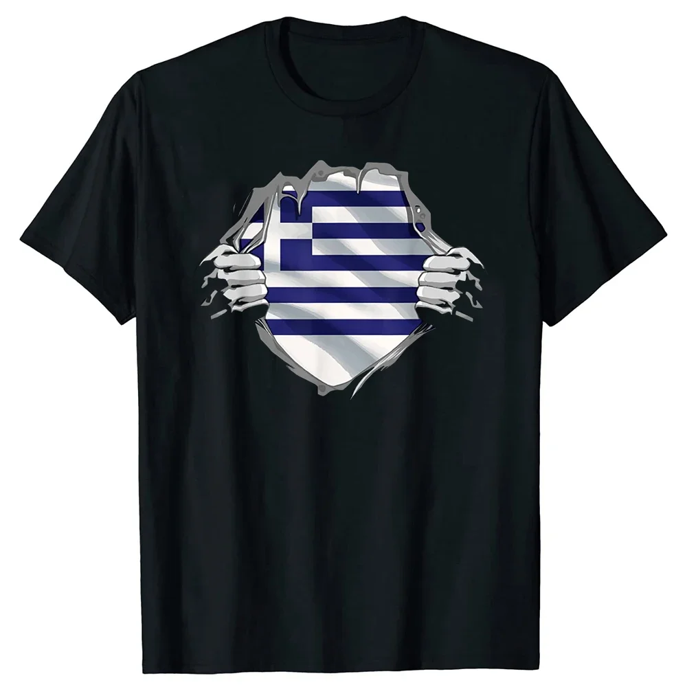 Funny Super Greek Proud Greece Flag T Shirts Summer Graphic Cotton Streetwear Short Sleeve Birthday Gifts T-shirt Mens Clothing