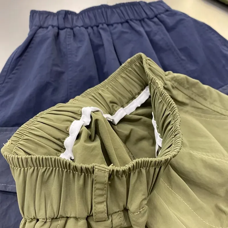 Children's new shorts large children loose sweatpants children's pocket casual cargo shorts boys and girls pants