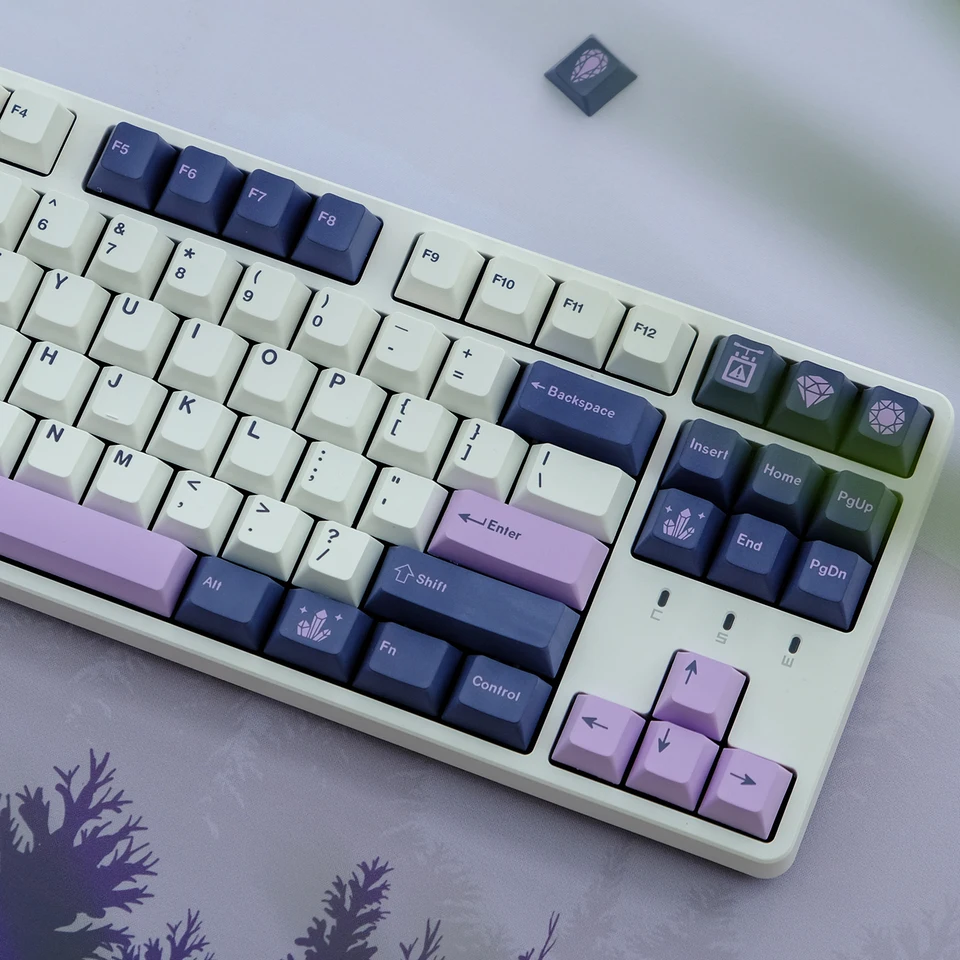 Gmk amethystキーボードキャップ,131キー,チェリープロファイル,PBT