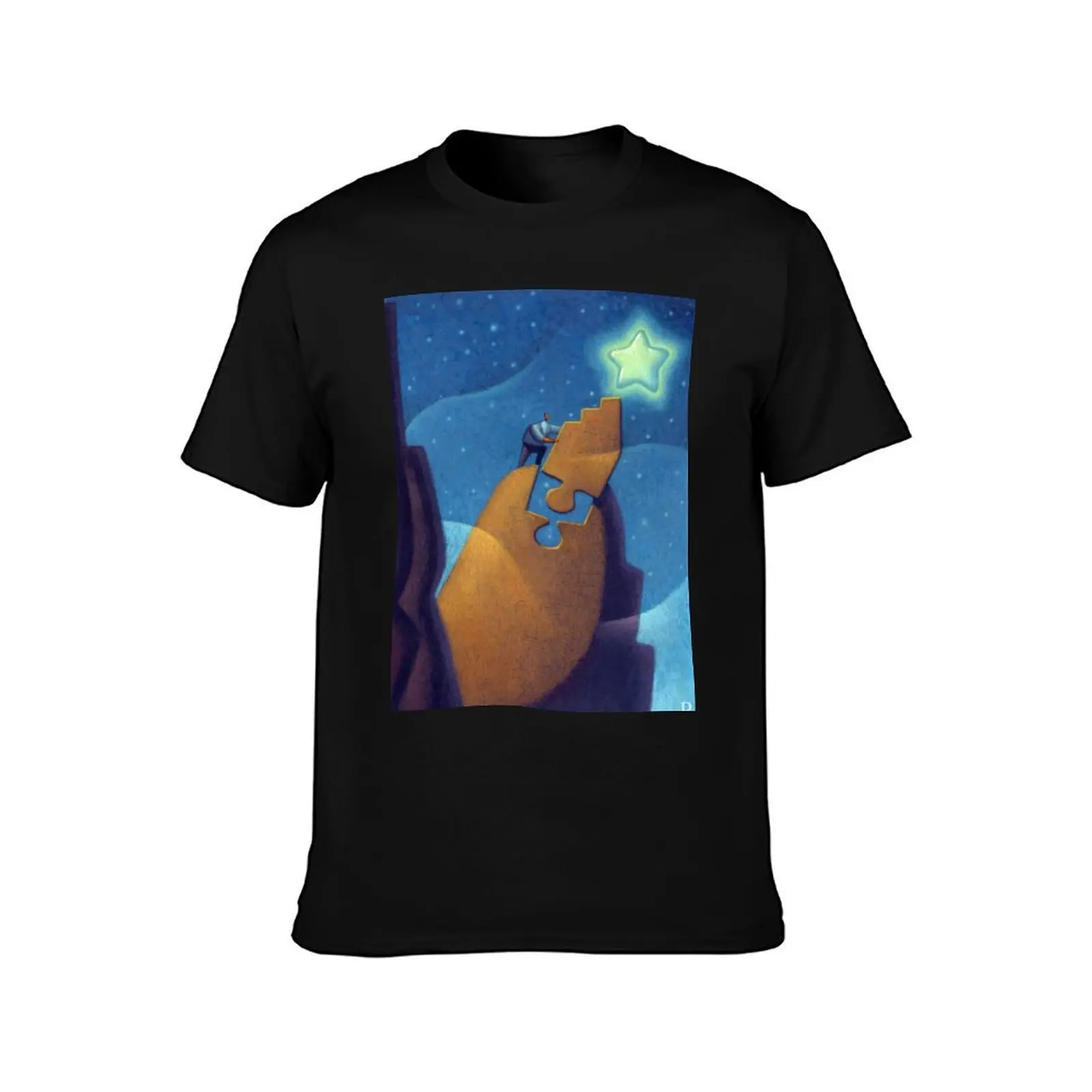 Reach for the Stars T-Shirt Large Size Casual Short Sleeve Top