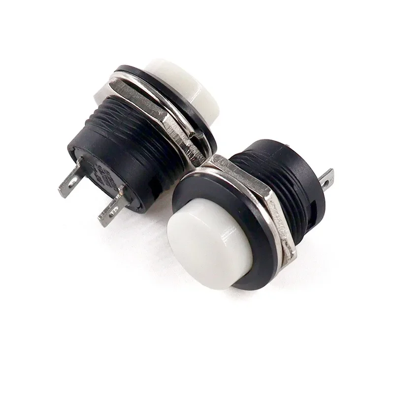 100pcs/lot R13-507 Button switch Non Lock Self-resetting Button Power Switch Mounting Hole 16mm
