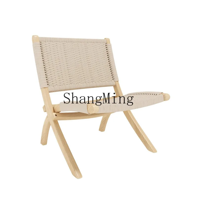 

ZYY solid wood milk tea coffee shop retro solid wood negotiation table and chair solid wood braided rope folding chair