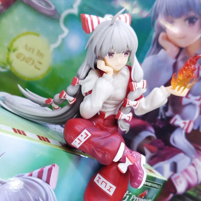 In Voorraad Originele FuRyu Project Fujiwara Geen Mokou Noodle Stopper Figuren Anime Figuur Model Collectie Speelgoed Cadeau voor Kid Pop