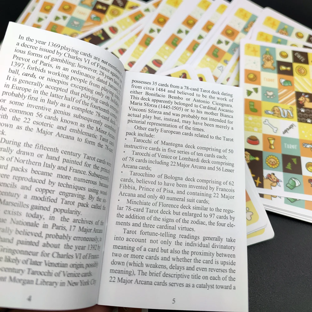 12cm x 7cm labradski Tarot wróżbiarski z kartami tarota o tematyce szczeniaka, które sprawią, że twoje serce się roztopi
