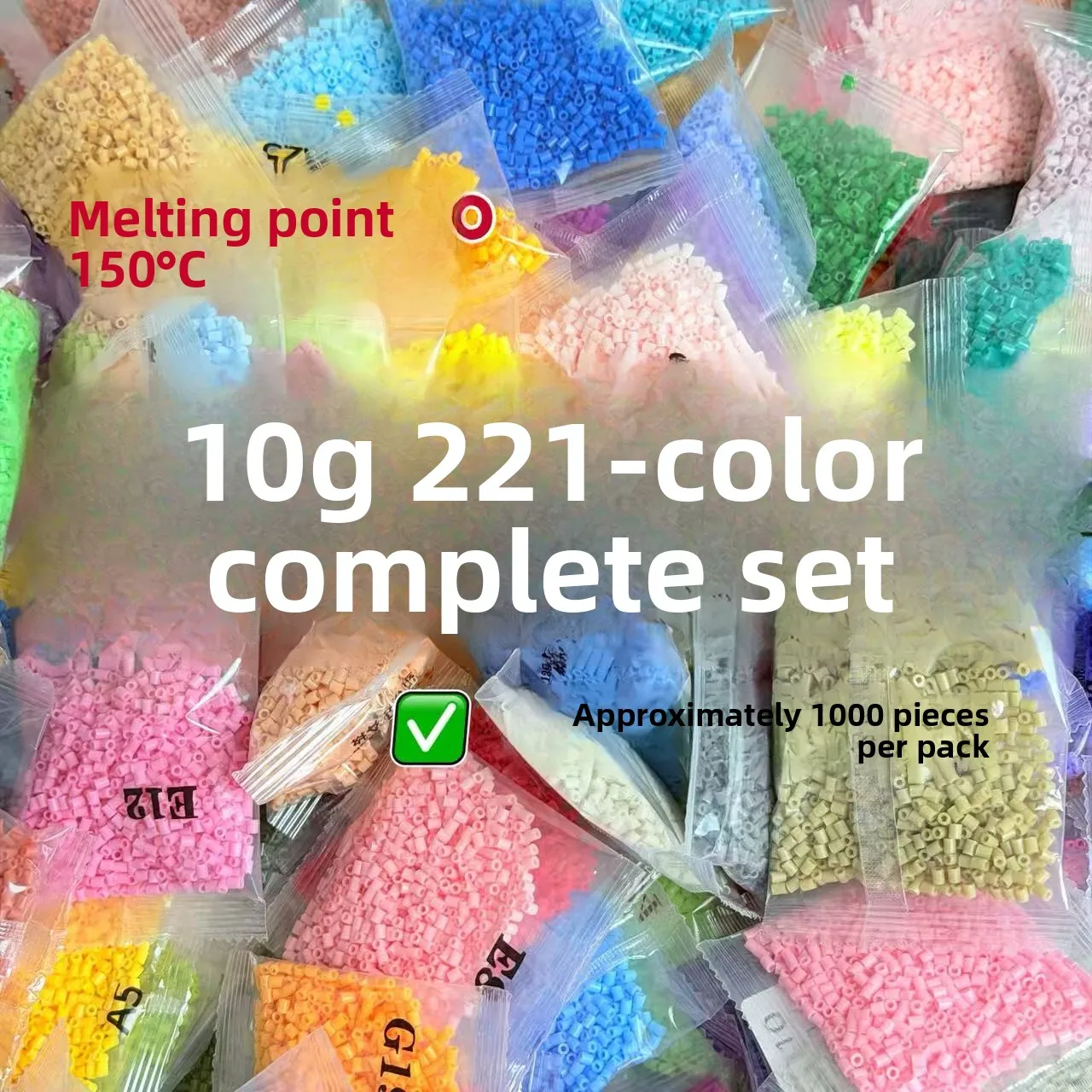 フルセット-0g-22色-手作りdiy-マージビーンズ-26mm-pe素材-アイロンがけ可能-4歳以上対象