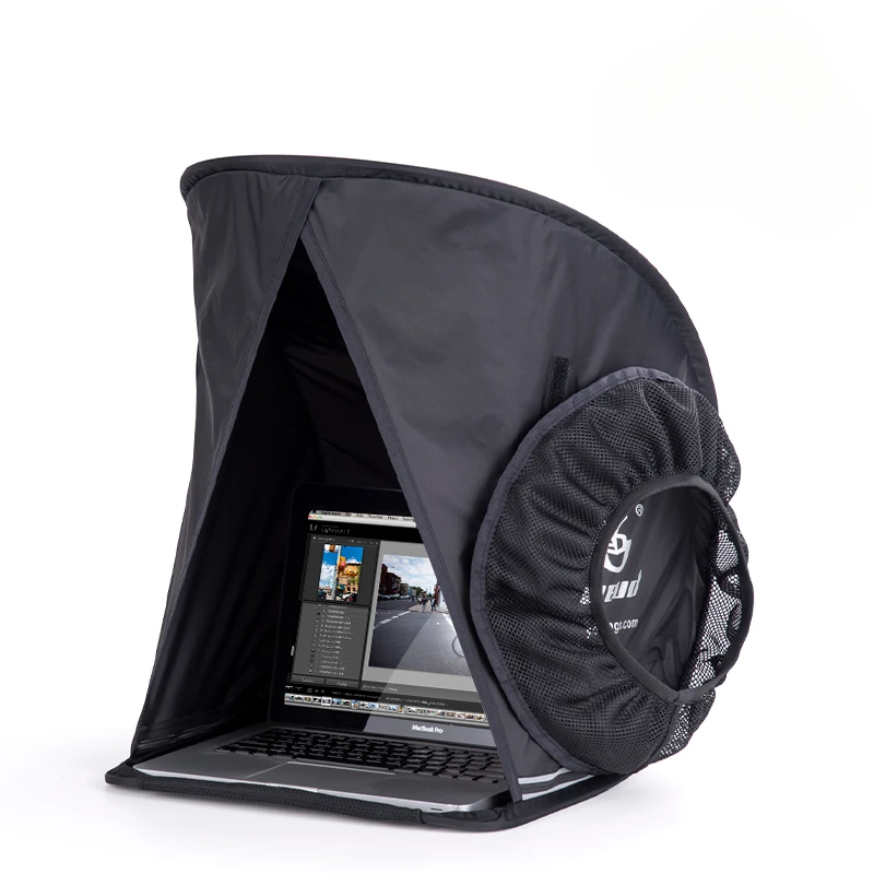 

Laptop hood folding 17-inch outer shot outdoor sunshade, rain and sand-proof wind and snow protective cover